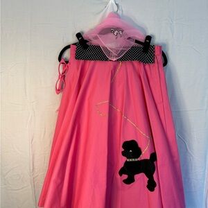 Pink Poodle Skirt with Black Accents